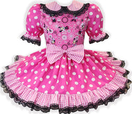 Custom Fit Pink Minnie Mouse Polka Dots Adult Sissy Dress by Leanne's
