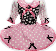 Ready-to-Wear Pink Polka Dots Lambs Bows Adult Sissy Dress by Leanne's
