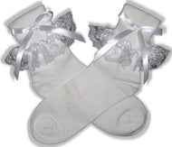 Pretty White Lace Ribbon Socks for Adult Little Girl Sissy Dress up by Leanne's