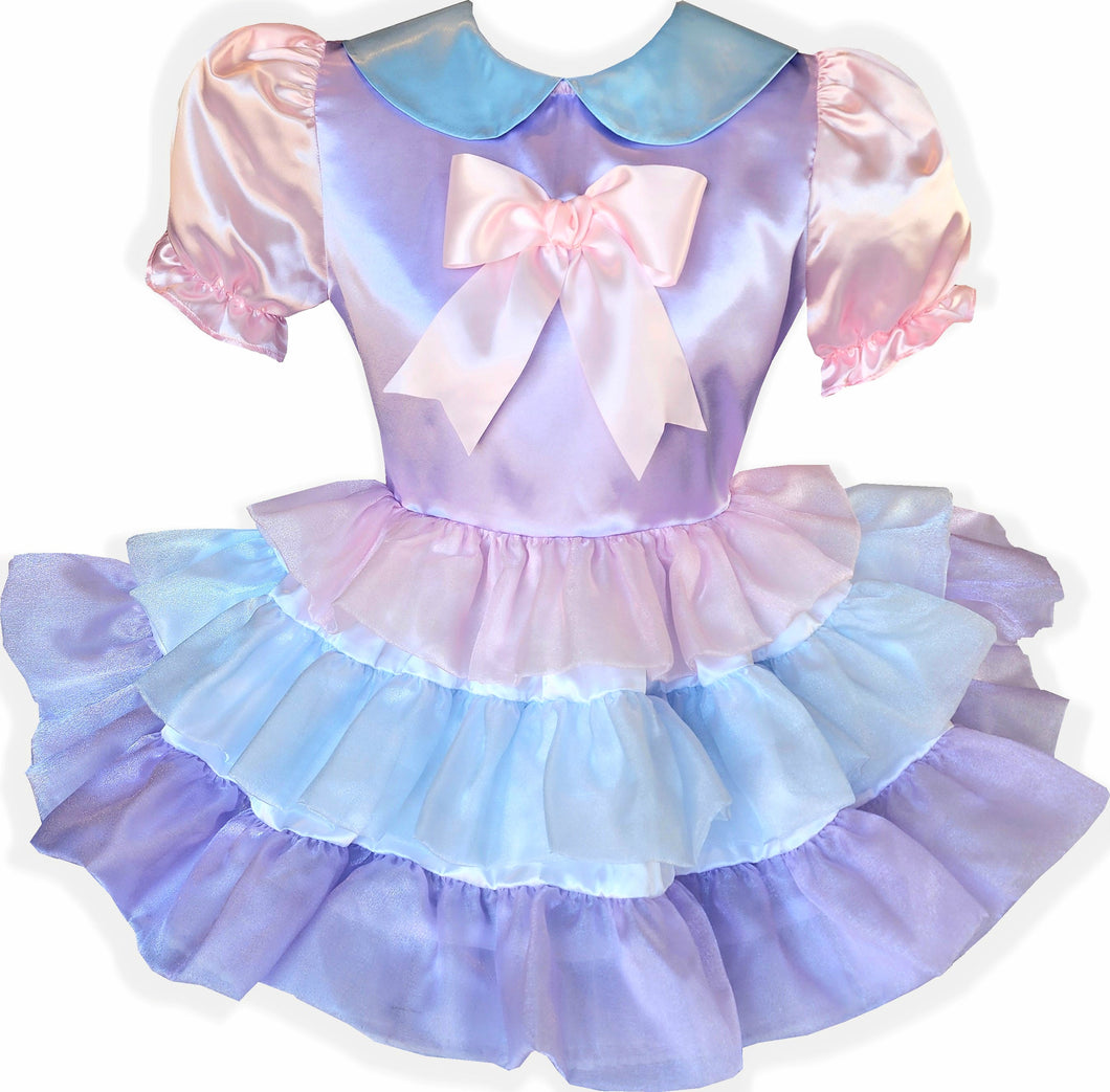 Casilee Custom Fit Satin & Organza Ruffles Adult Sissy Dress by Leanne's