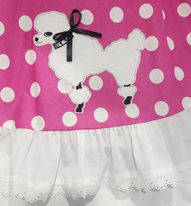 Custom Fit Pink White Polka Dots Poodle Skirt Adult Sissy Dress by Leanne's