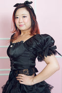 Black Lunar Sissy Princess Corset Top