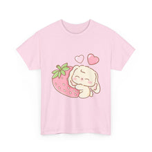 Cute Bunny Strawberry Unisex Play Tee - 4 Colors