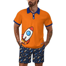Cosmic Rocket 2pc Polo Shorties Set