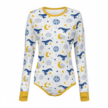 Sleepy Whale Dreams Long Sleeve Adult Baby Onesie