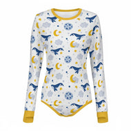 Sleepy Whale Dreams Long Sleeve Adult Baby Onesie