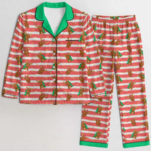 Merry Christmas Moose Adult Sissy Satin Pajama Set