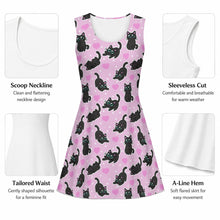 Pink Hearts Black Cats Sissy Tank Dress