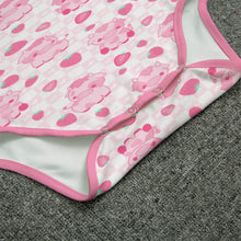 Pink Strawberry Cows ABDL Snap Crotch Onesie Bodysuit
