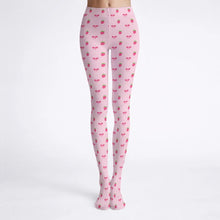 Pink Lil Strawberries & Bows Stretchy Sissy Tights