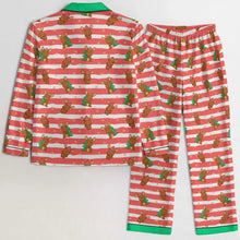 Merry Christmas Moose Adult Sissy Satin Pajama Set