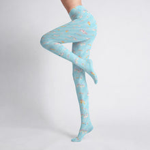 Blue Rainbow Unicorn Adult Baby Tights Sissy Pantyhose