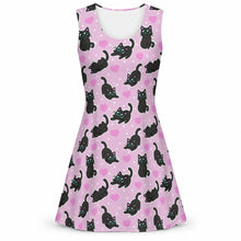 Pink Hearts Black Cats Sissy Tank Dress