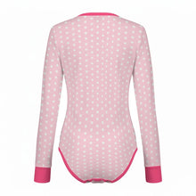 Pink Sweet Baby Cherry Kitty Long Sleeve ABDL Onesie with Snaps