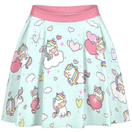 Pretty Pastel Unicorns Adult Sissy Short Skirt