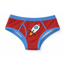 Red Lil Space Rocket Underpants Men's Cotton Sissy Undies