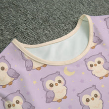 Lavender Moonlit Owls Short Sleeve Adult Baby Onesie