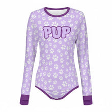 Lil Pup Paw Prints Long Sleeve ABDL Onesie