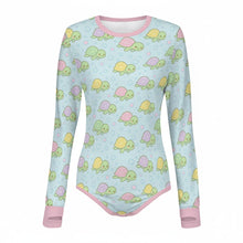 Tiny Turtle Pastel Long Sleeve Snap in the Crotch ABDL Onesie