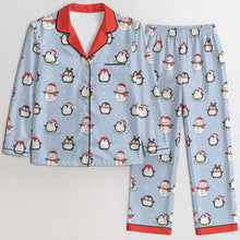 Winter Frosty Friends Satin Adult Sissy 2pc Pajama Set