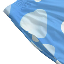 Blue Dreamy Skies Clouds Adult Little Girl Play Skirt