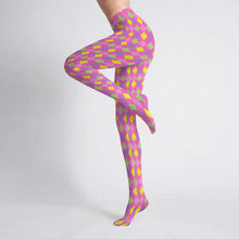 Pink Harlequin Clowncore Sissy Tights