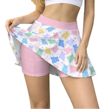 Pastel Gummy Bears Adult Skirt with Pink Shorts