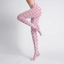 Pink Lil Strawberries & Bows Stretchy Sissy Tights