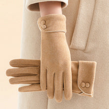 Women's Fleece-lined Warm Graceful Button Gloves - 5 Colors
