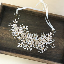 Sissy Princess Floral Rhinestone Wedding Headband - 2 Colors
