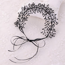 Black Sissy Princess Beaded Wedding Headband