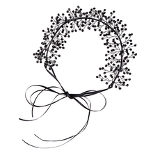 Black Sissy Princess Beaded Wedding Headband