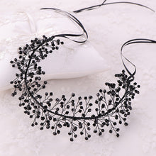 Black Sissy Princess Beaded Wedding Headband