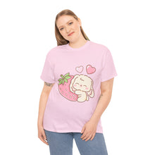 Cute Bunny Strawberry Unisex Play Tee - 4 Colors