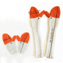 Swan Full Finger Gloves Knitted Wool Mittens