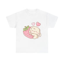 Cute Bunny Strawberry Unisex Play Tee - 4 Colors