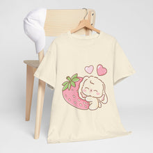 Cute Bunny Strawberry Unisex Play Tee - 4 Colors
