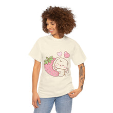Cute Bunny Strawberry Unisex Play Tee - 4 Colors