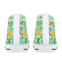 Dinosaur Doodles Green Unisex ABDL High Tops