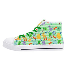 Dinosaur Doodles Green Unisex ABDL High Tops