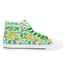 Dinosaur Doodles Green Unisex ABDL High Tops