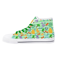 Dinosaur Doodles Green Unisex ABDL High Tops
