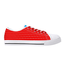 Red & Blue Candy Pop Polka Dot Canvas Sneakers