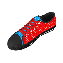 Red & Blue Candy Pop Polka Dot Canvas Sneakers