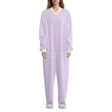 Adult Baby Lavender Puppy Paw Wishes Footed Sleeper Pajamas