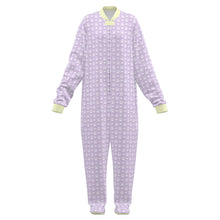 Adult Baby Lavender Puppy Paw Wishes Footed Sleeper Pajamas