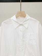 White Lace Hem Long Sleeve Button Front Sissy Blouse