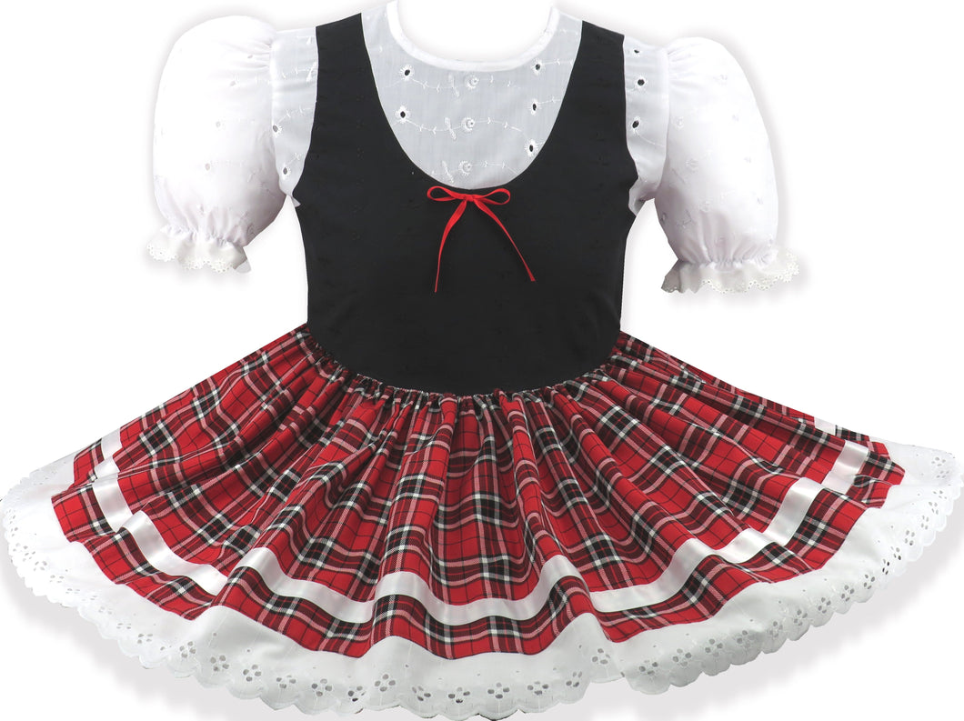 Midge Custom Fit Little Red Plaid Schoolgirl Adult Little Girl Sissy Dress Leanne's