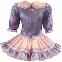 Mayla Custom Fit Pink Lavender Satin Bows Adult Sissy Dress by Leanne's