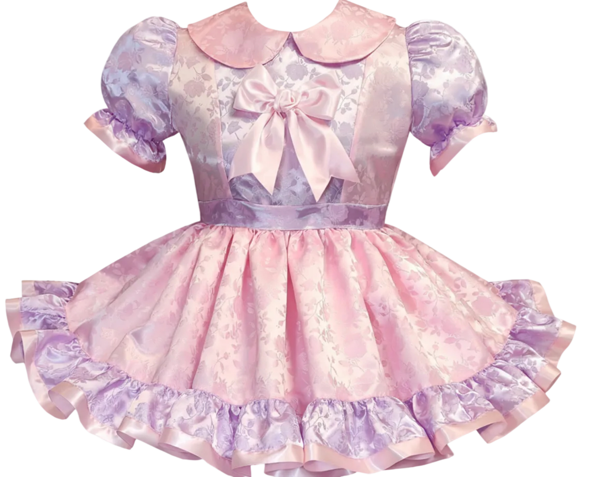 Judy Custom Fit Pink Lavender Roses Adult Sissy Dress by Leanne's – Leanne's Pretty Dresses